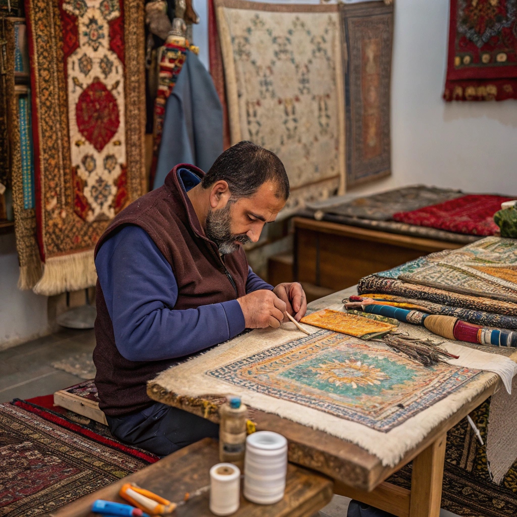 قالیشویی آئین خدمات رفوگری و ترمیم فرش در غرب تهران